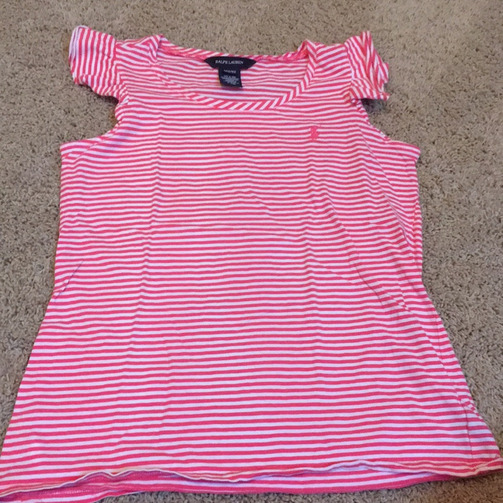 Ralph Lauren Pink and white striped shirt